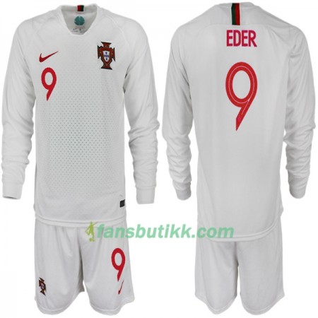 Fotball-VM 2018 Portugal drakt EDER 9 Barn Bortetrøye Langermet